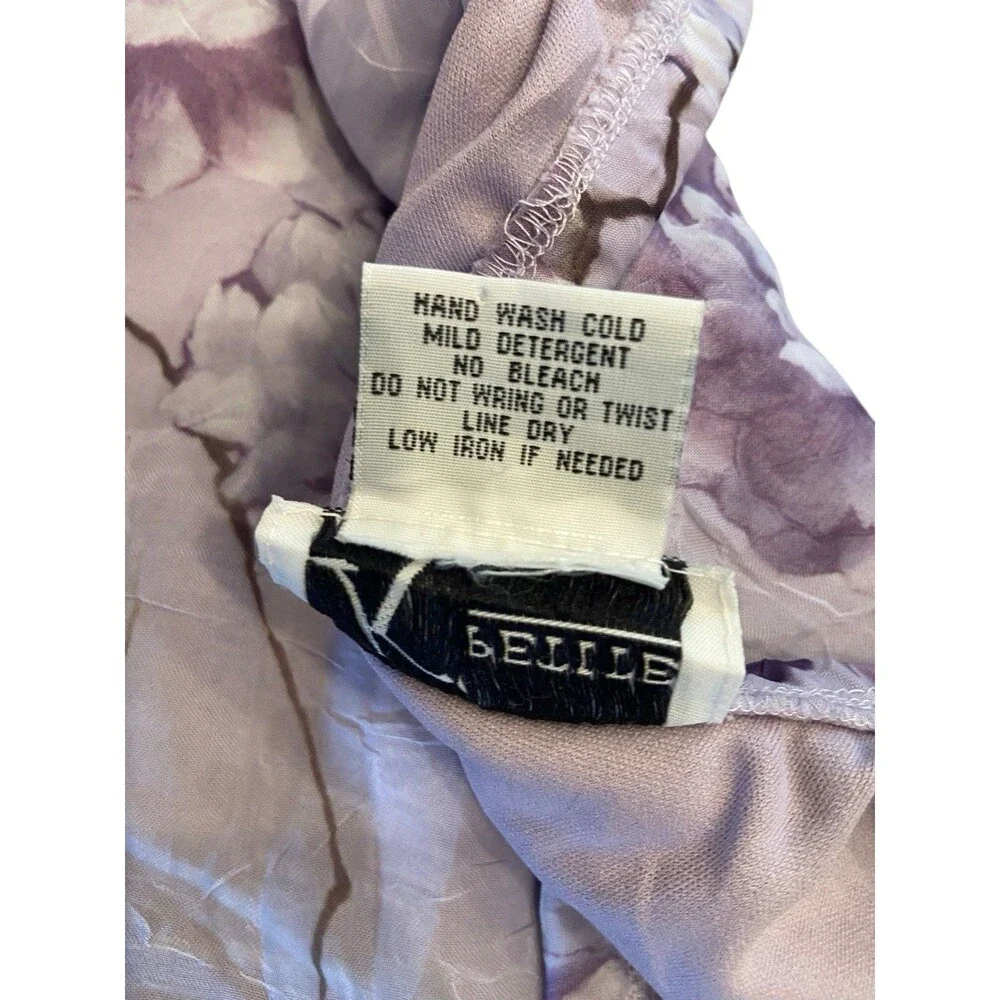 Vintage Y2K Foral Chiffon Midi Skirt Size 12 Petite Lavender Coquette Fairy Lana - Picture 5 of 10